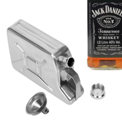Mini Jerrycan Gasoline Liquor Hip Flask Uban sa Funnel