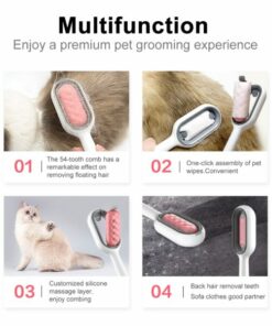 Cat Hair Removal Massaging Shell Comb