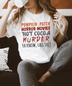 Pumpkin Patch Horror Movies Hot Cocoa Tee
