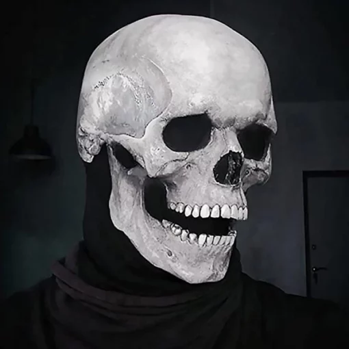 Realistična maska ​​ljudske lobanje s pokretnom vilicom