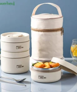 Portable Insulated Lunch Container Set
