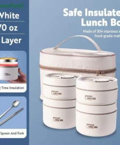 Portable Insulated Lunch Container Set