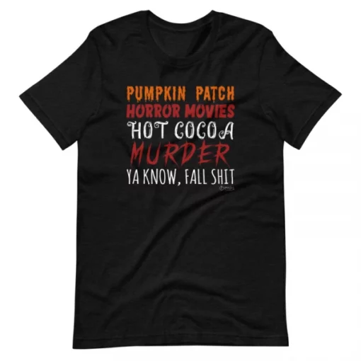 T-shirt de cacao chaud de films d'horreur de citrouille