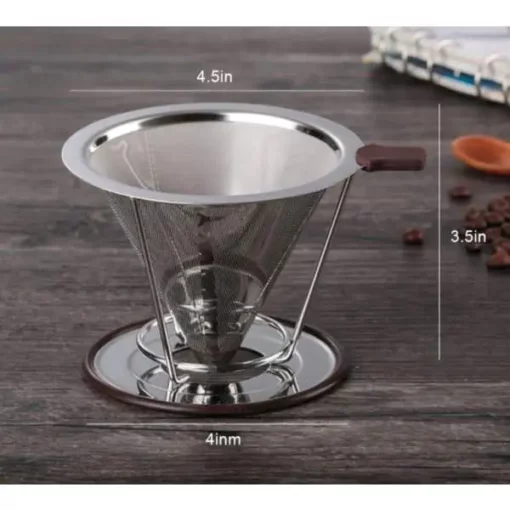 prelijte preko filtera za kavu od nehrđajućeg čelika