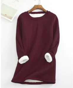 Casual Cotton Round Neck Solid Sweatshirt