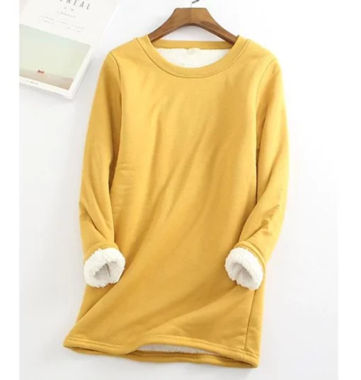 Casual Cotton Round Neck Solid Sweatshirt
