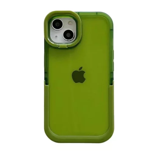 Double Stand Transparent TPU iPhone Case