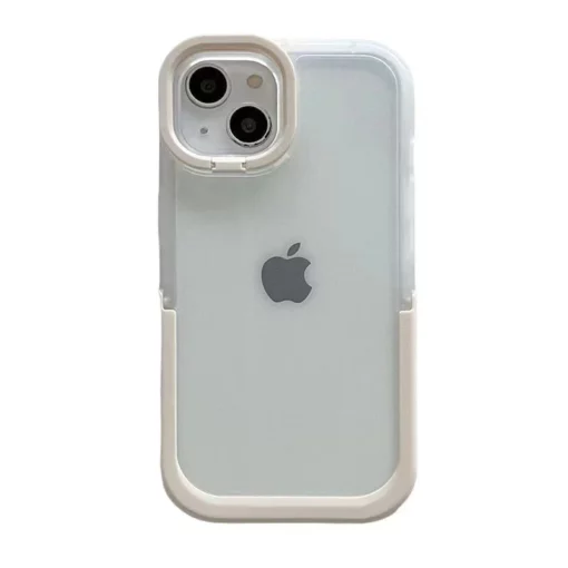 Double Stand Transparent TPU iPhone Case