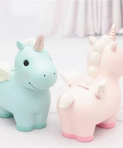 Unicorn Piggy Bank With Horn & Wings
