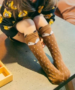 Knee-high fox socks for babies