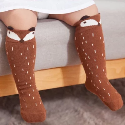 Knee-high fox socks for babies