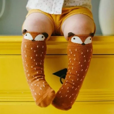 Knee-high fox socks for babies