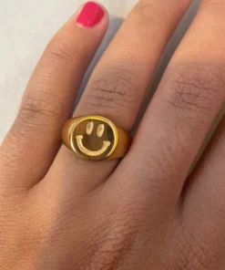 Gold Smiley Ring