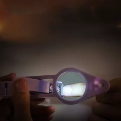 Lighted Nail Clipper With Magnifier
