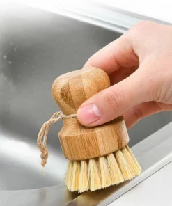 Sisal Hair Bamboo Cleaning Scrub Brush