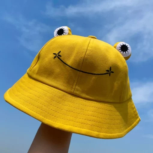 可愛的青蛙漁夫帽
