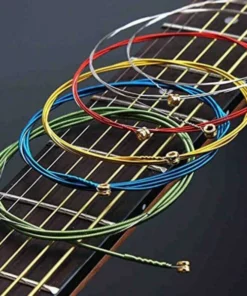 Multicolored Acoustic Guitar Strings