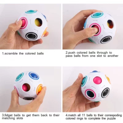 Match The Color Rainbow Puzzle Ball Fidget Toy