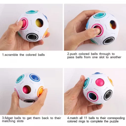Qondanisa Ithoyizi le-Rainbow Puzzle Ball Fidget