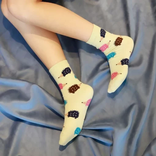 Милі шкарпетки з їжачком із тваринним принтом