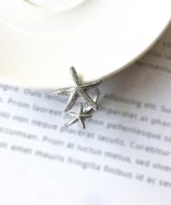 Adjustable Double Starfish Ring