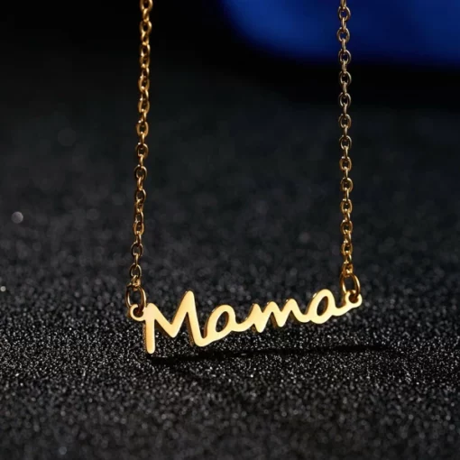 Zlatni lanac ogrlica sa pismom Mama