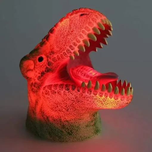 Түсін өзгертетін 3D динозаврлық үстел шамы