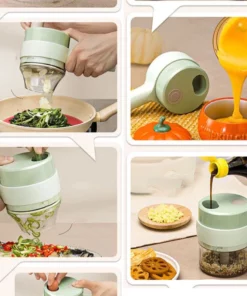 4 In 1 Handheld Electric Vegetable Cutter Set