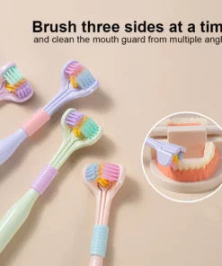 V-Shaped Three Sided Toothbrush