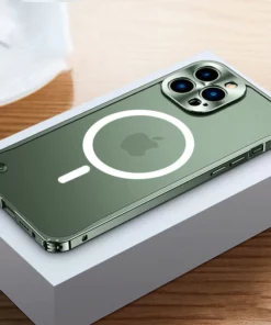 Metal Frame Magnetic Charging iPhone Case
