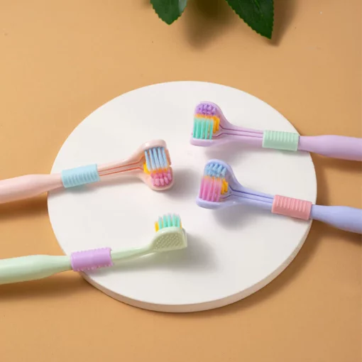 V-Shaped Three Sided Toothbrush