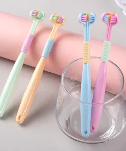 V-Shaped Three Sided Toothbrush
