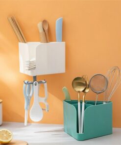 Self-Adhesive Kitchen Utensils Drainer Rack