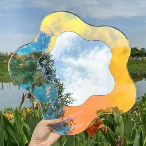 Dekoratif Dalgalı Renkli Ayna
