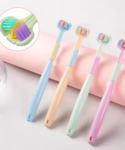 V-Shaped Three Sided Toothbrush