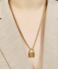 Gold & Silver Lock Necklace