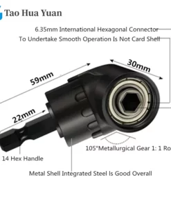105°Right Angle Head Drill Driver Extension Bit