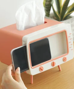 2 In 1 Mobile Phone Viewing Bracket & TV Tissue Box
