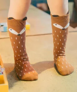 Knee-high fox socks for babies