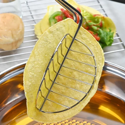 Mold Press Crispy Taco Shell Déantóir le haghaidh Fryer Deep