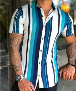 New Men's Fashion Stripes Bbr Shirt