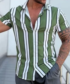 New Men's Fashion Stripes Bbr Shirt