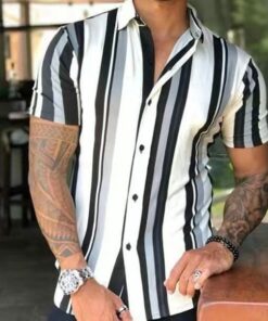 New Men's Fashion Stripes Bbr Shirt