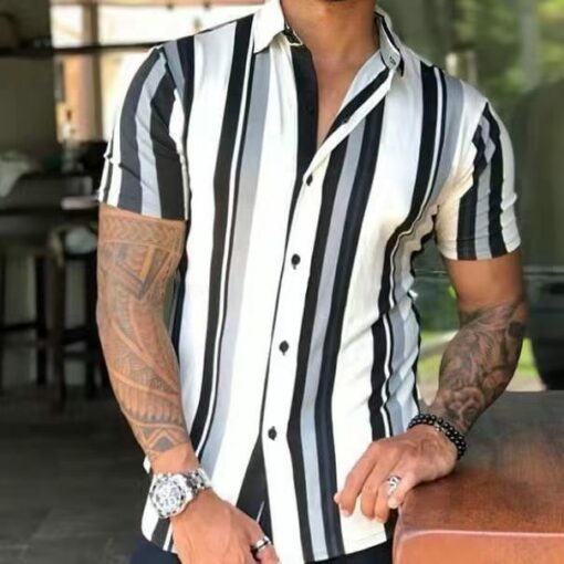 New Men's Fashion Stripes Bbr Shirt
