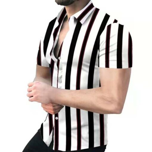 Жаңы эркектердин модалуу Stripes Bbr рубашкасы