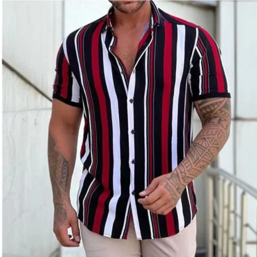 Bagong Men's Fashion Stripes Bbr Shirt