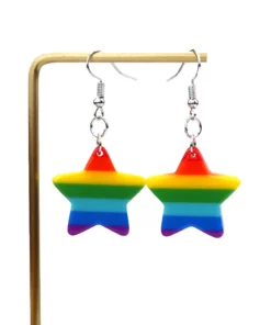 Rainbow Star Earrings For Women