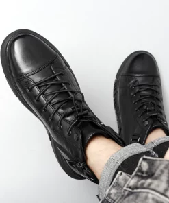 Italian High-top Lace Up Martin Leather Boots