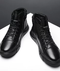 Italian High-top Lace Up Martin Leather Boots