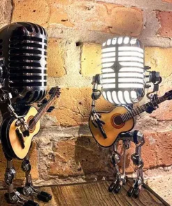 Vintage Microphone Robot Desk Lamp